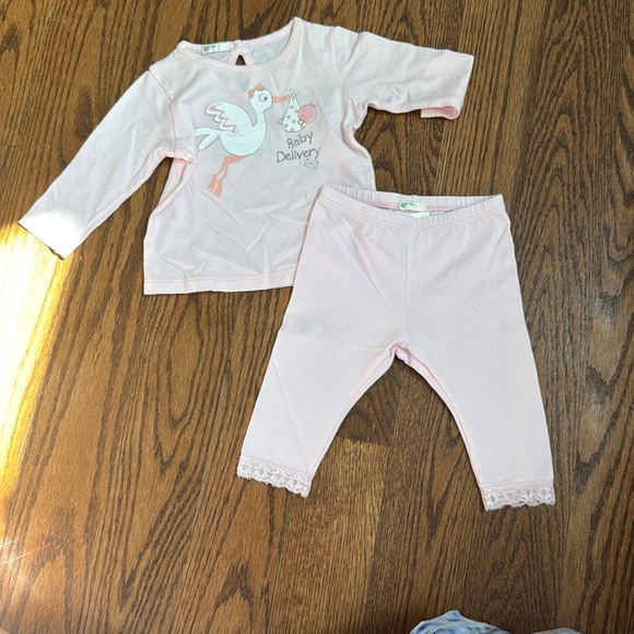Benetton Baby pink pants set - Picture 1 of 5